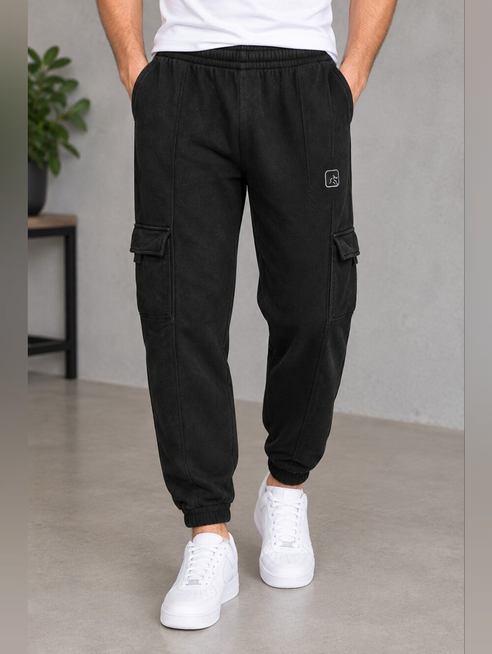 And1 Men’s Black Cargo Jogger Sweatpants Size Small